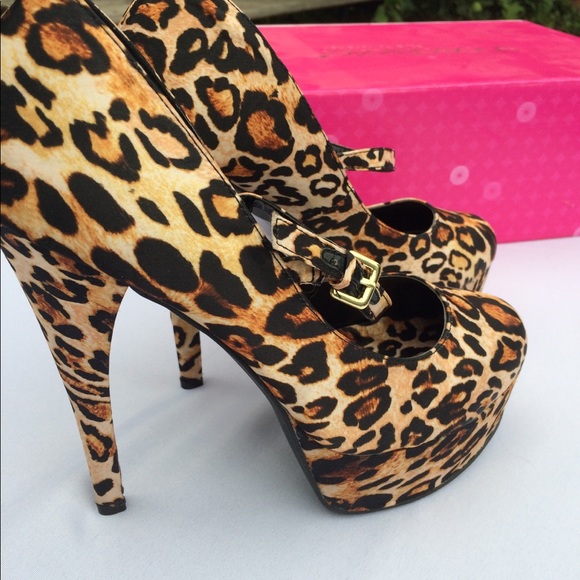 Socialite leopard print Mary Jane high heel shoes - Picture 4 of 7